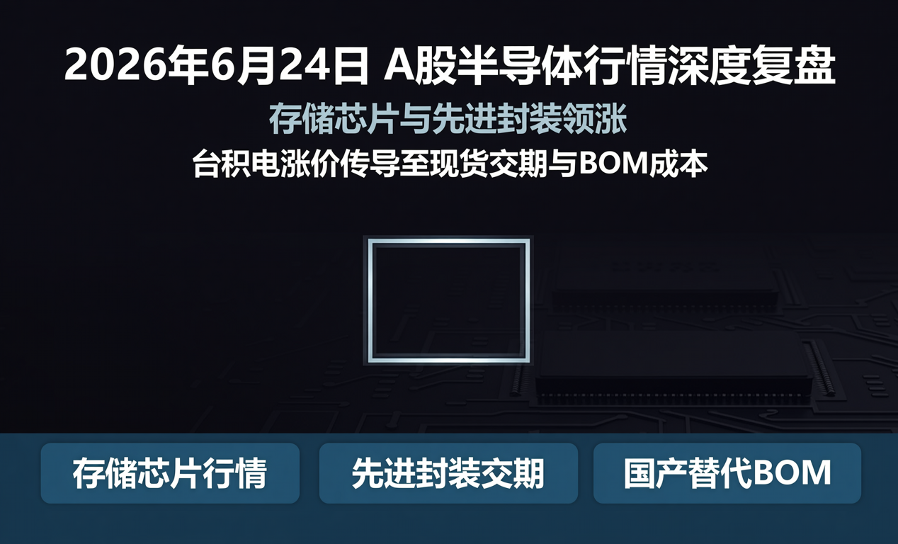 半导体行情复盘：存储芯片与封装领涨，涨价传导至现货与BOM成本-百能云芯