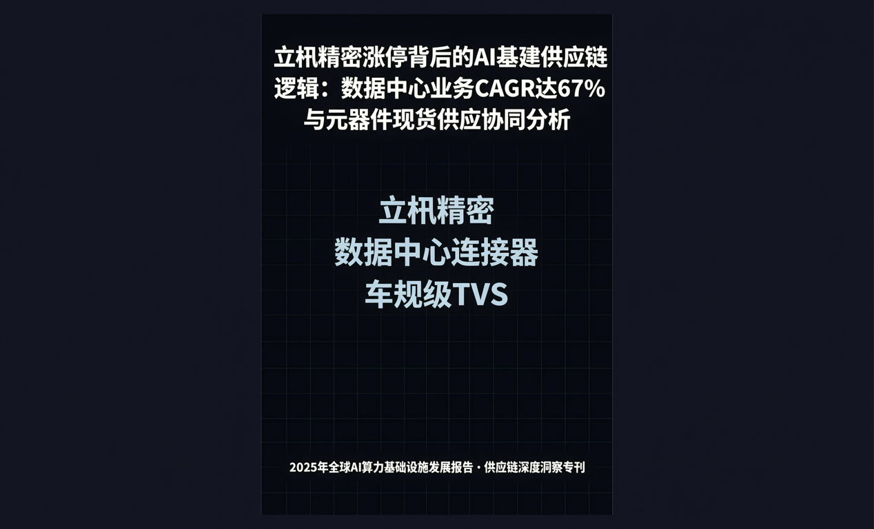 <span class='highlight'>立讯精密</span>的AI基建供应链逻辑揭秘