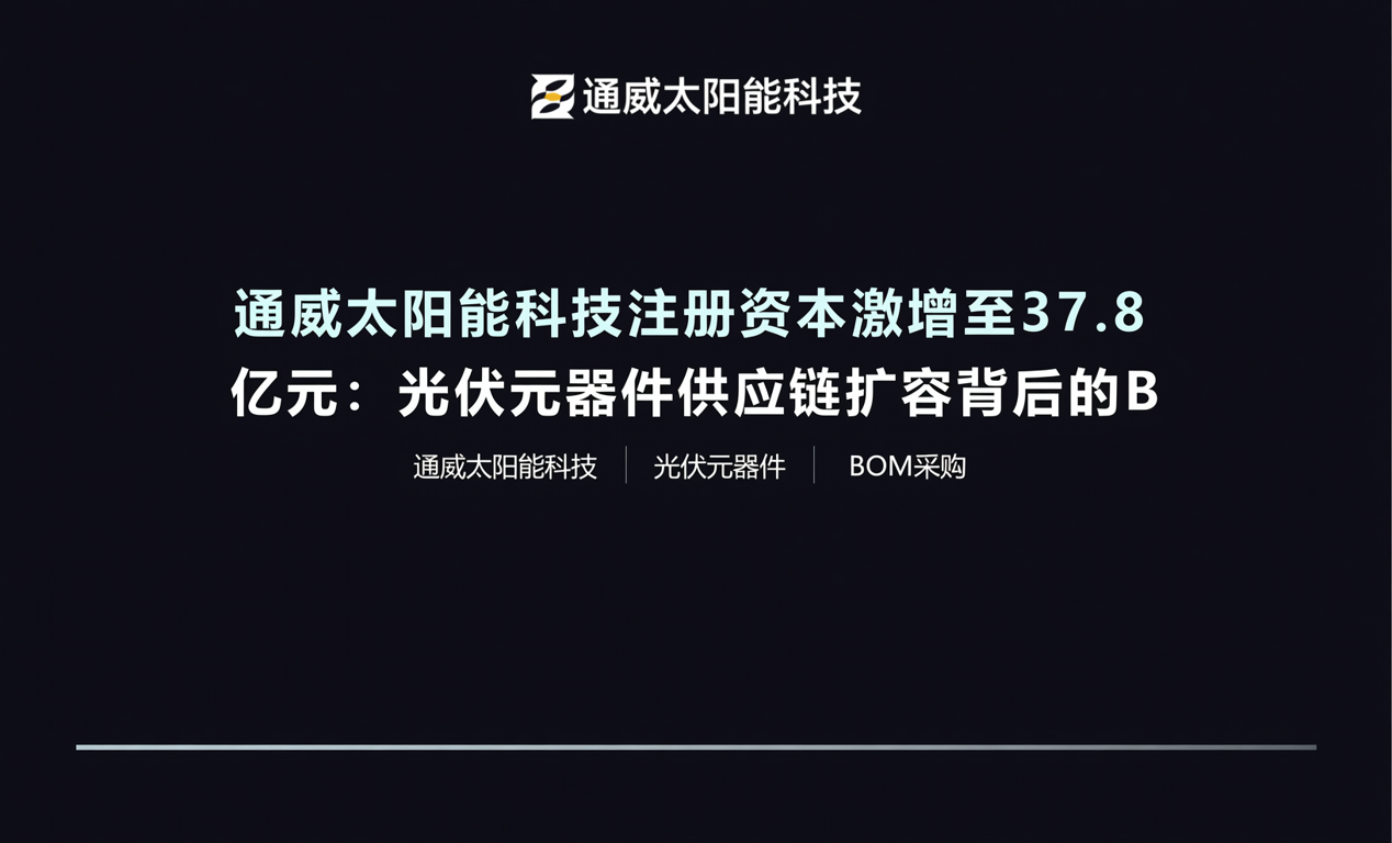 通威太阳能科技注册资本激增至37.8亿元-百能云芯