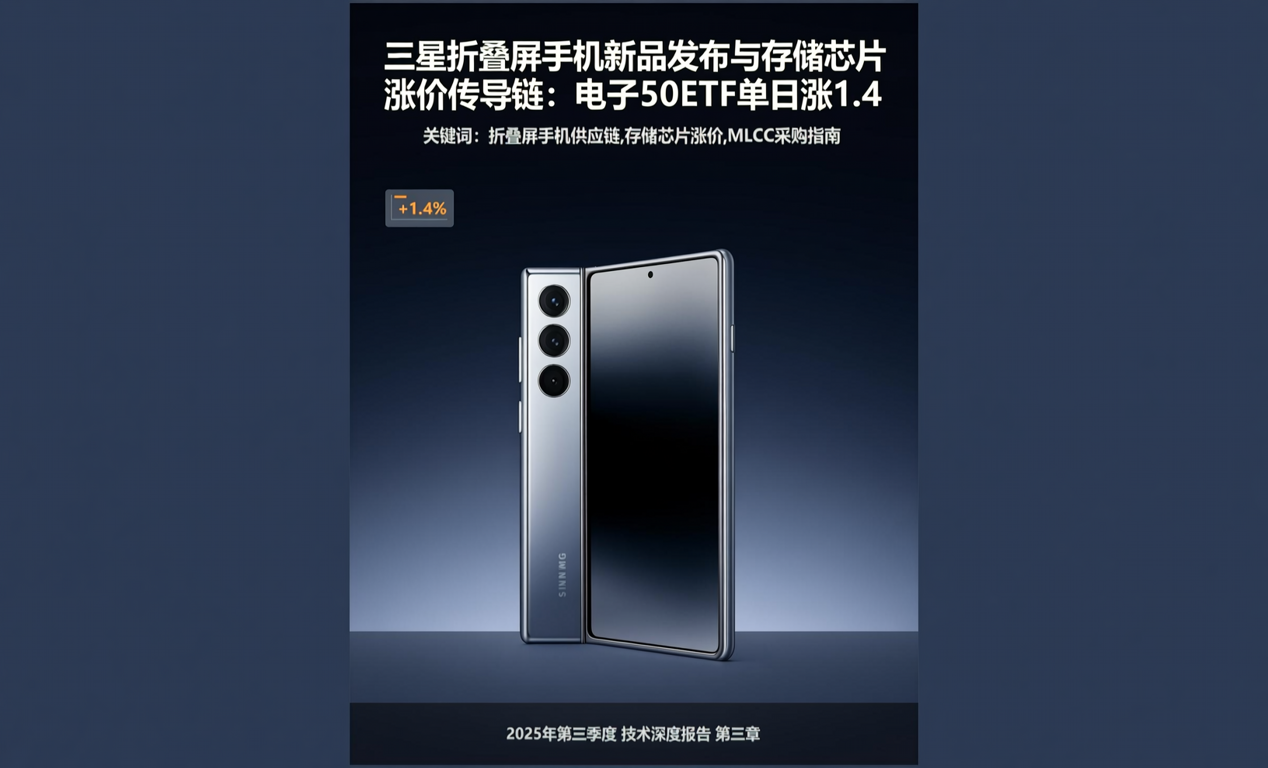 三星折叠屏手机新品发布与存储芯片涨价传导链：电子50ETF单日涨1.4-百能云芯