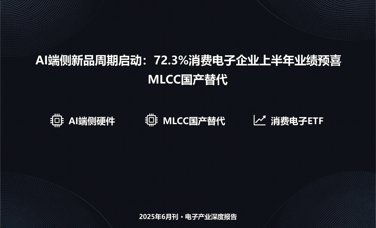 AI端侧新品周期启动：72.3%消费电子企业上半年业绩预喜-百能云芯