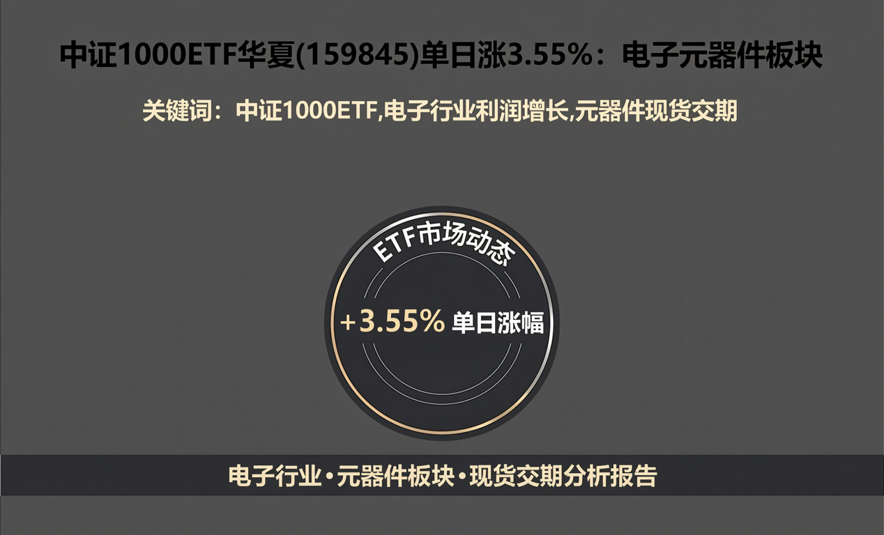 中证1000ETF华夏(159845)单日涨3.55%：电子元器件板块
