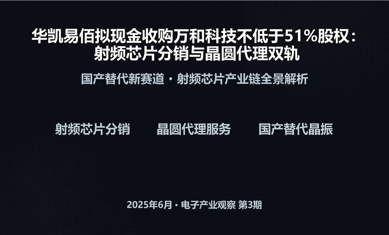 华凯易佰拟现金收购万和科技不低于51%股权