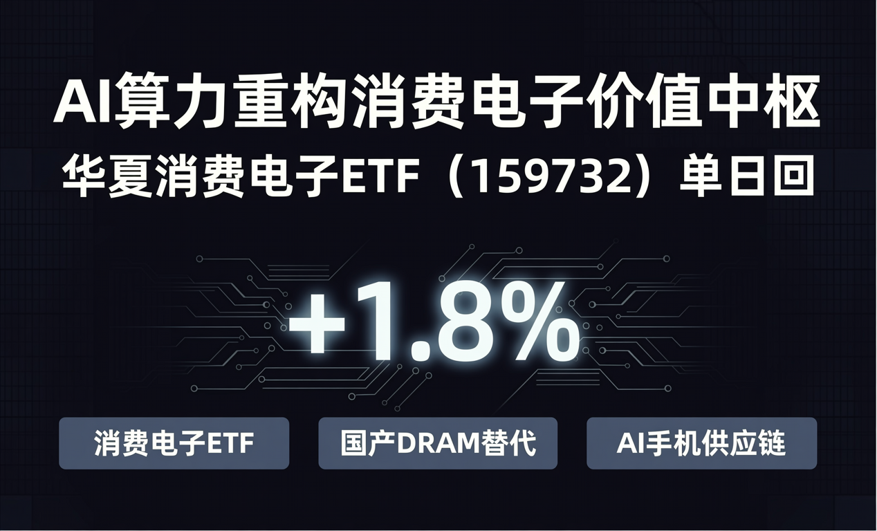 AI算力重构消费电子价值中枢：华夏消费电子ETF（159732）单日回-百能云芯