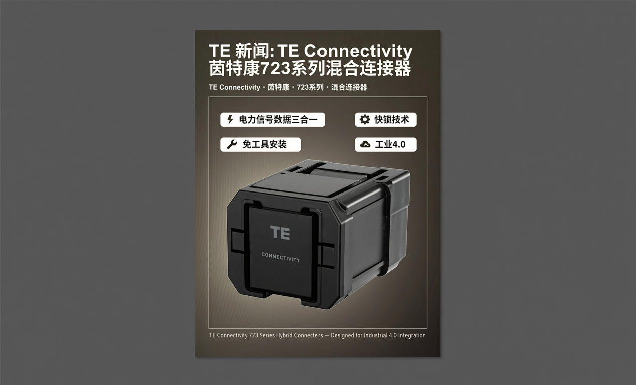 TE Connectivity茵特康723系列混合连接器-百能云芯