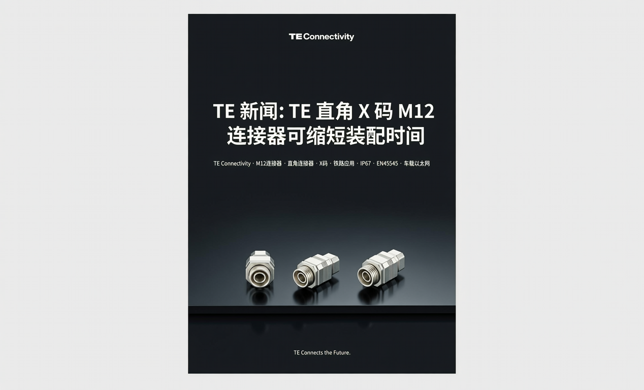 TE 新闻: TE 直角 X 码 M12 连接器可缩短装配时间-百能云芯