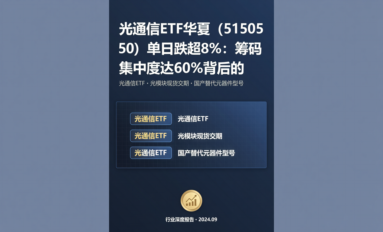 <span class='highlight'>光通信ETF</span>华夏（515050）单日跌超8%：筹码集中度达60%背后的