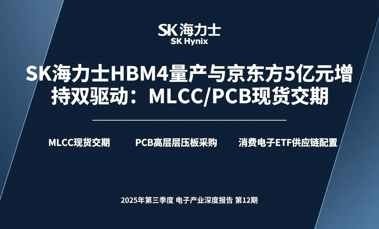 SK海力士HBM4量产与京东方5亿元增持双驱动：MLCC/PCB现货交