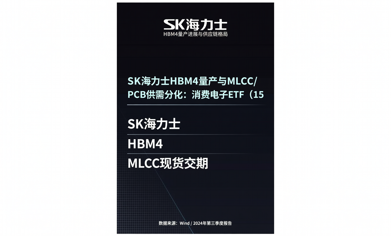 SK海力士HBM4量产与MLCC/PCB供需分化：消费电子ETF（15-百能云芯