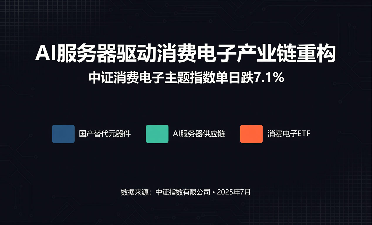 AI服务器驱动消费电子产业链重构：中证消费电子主题指数单日跌7.1%，