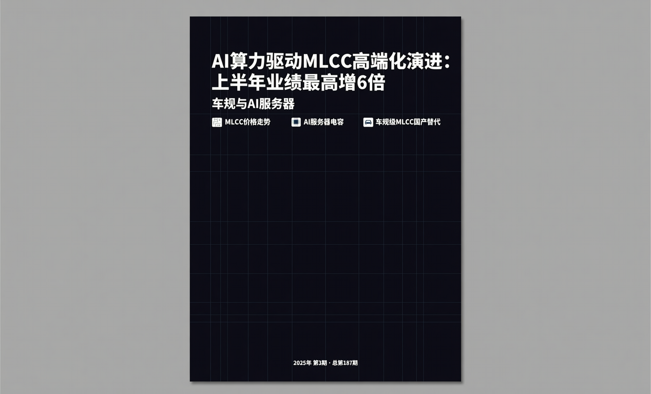 AI算力驱动MLCC高端化演进：上半年业绩最高增6倍，车规与AI服务器-百能云芯