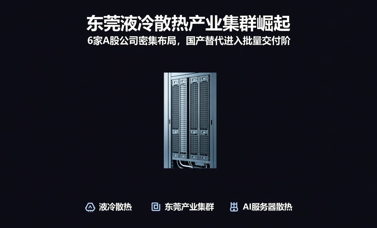 东莞液冷散热产业集群崛起：6家A股公司密集布局，国产替代进入批量交付阶-百能云芯