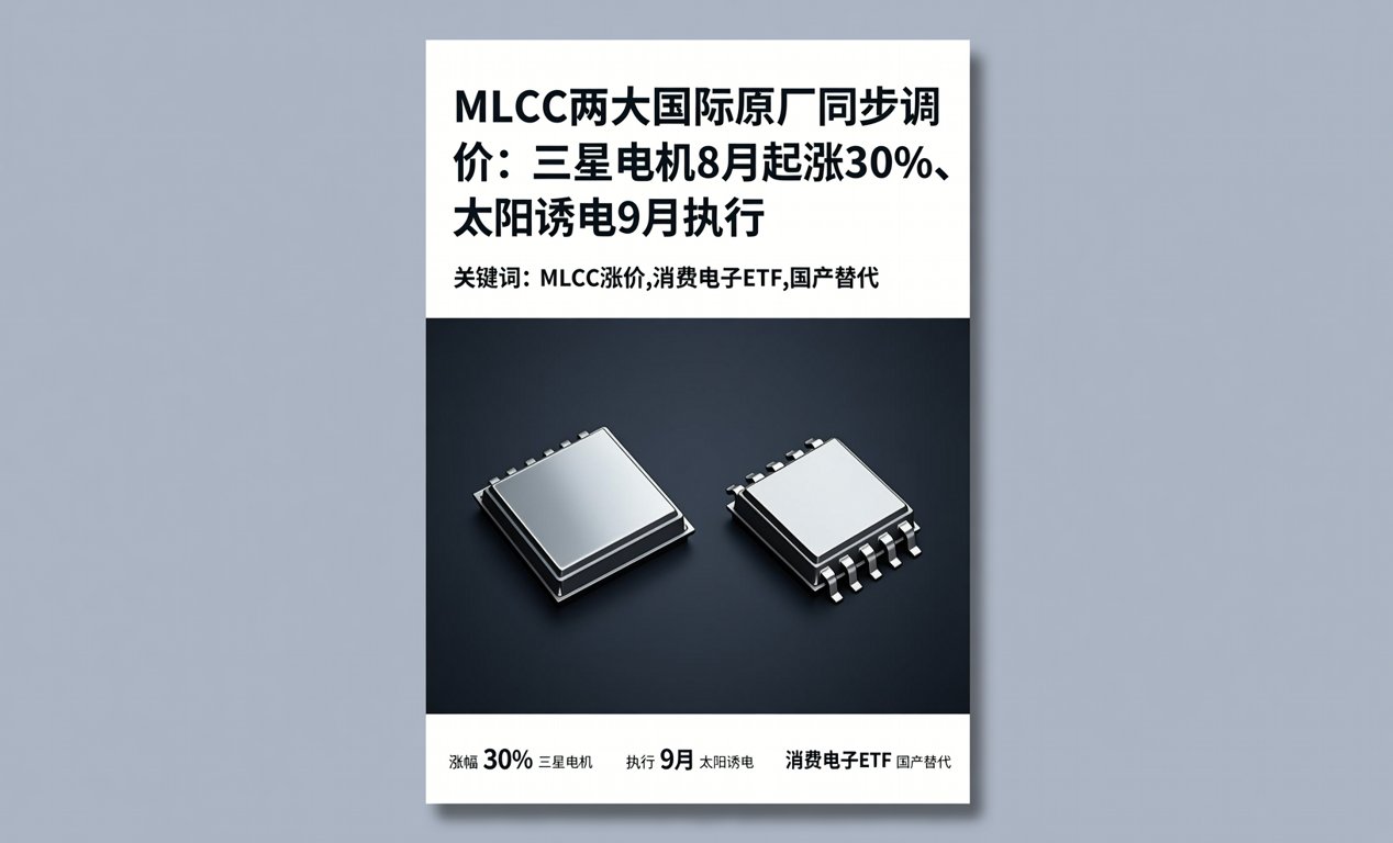 MLCC两大原厂同步调价：三星电机8月起涨30%、太阳诱电9月执行-百能云芯