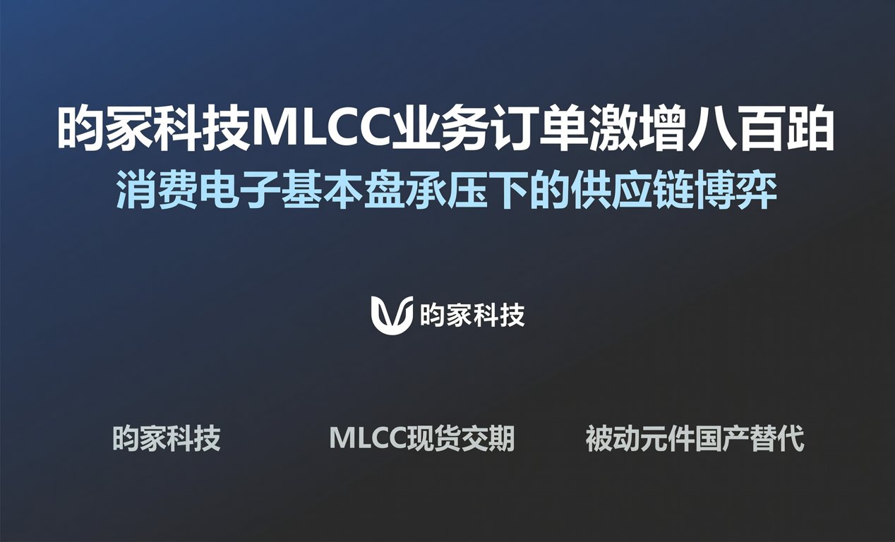昀冢科技MLCC业务订单激增！
