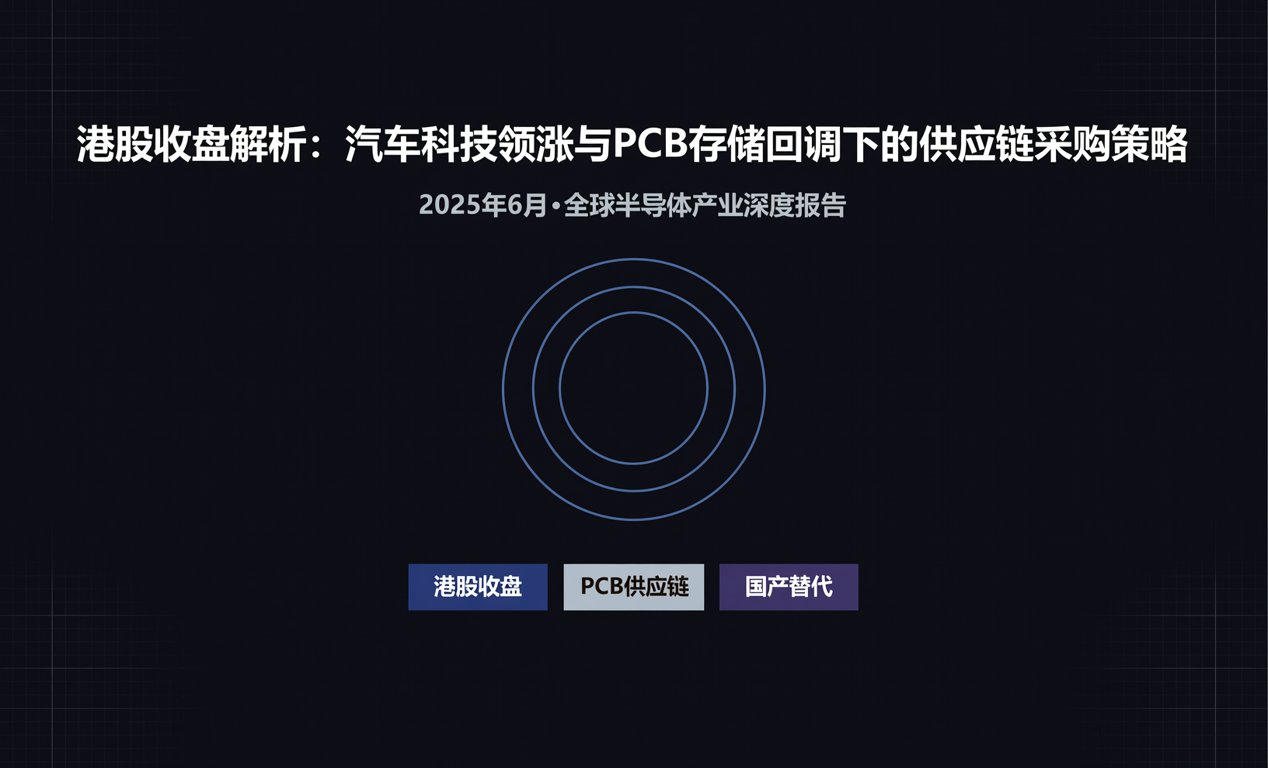 汽车科技领涨与PCB存储回调下的供应链采购策略