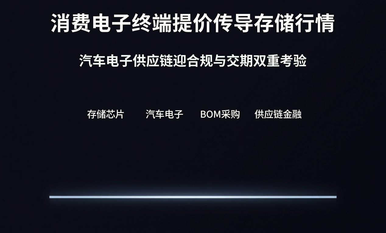消费电子终端提价传导存储行情 汽车电子供应链迎合规与交期双重考验
