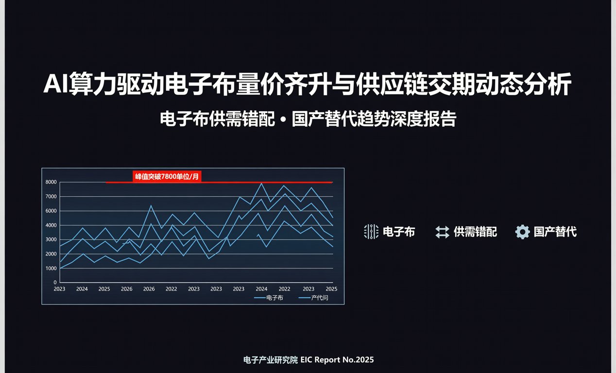 AI算力驱动电子布量价齐升与供应链交期动态分析