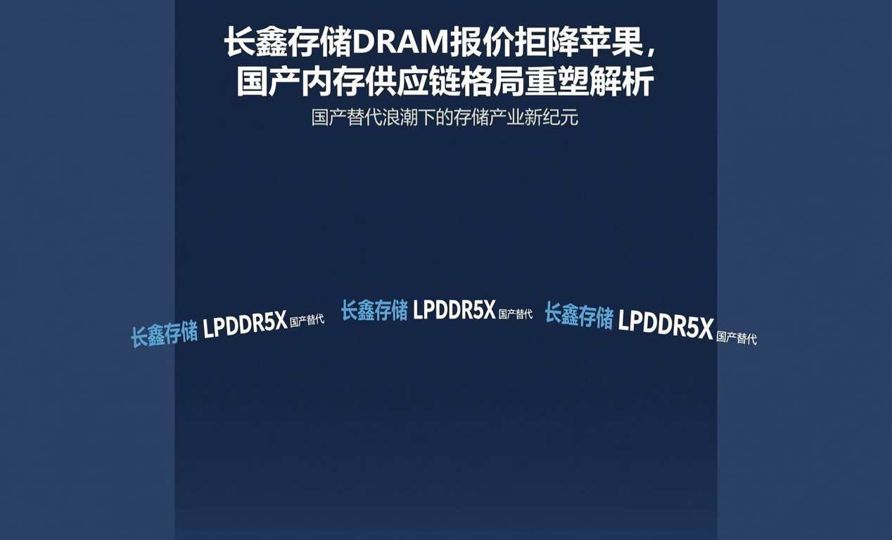 长鑫存储DRAM报价拒降苹果，国产内存供应链格局重塑解析