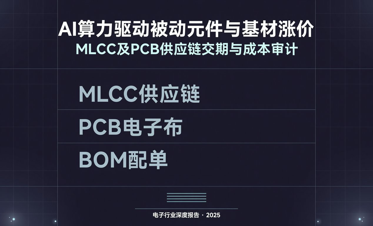 AI算力驱动被动元件与基材涨价，MLCC及PCB供应链交期与成本审计-百能云芯
