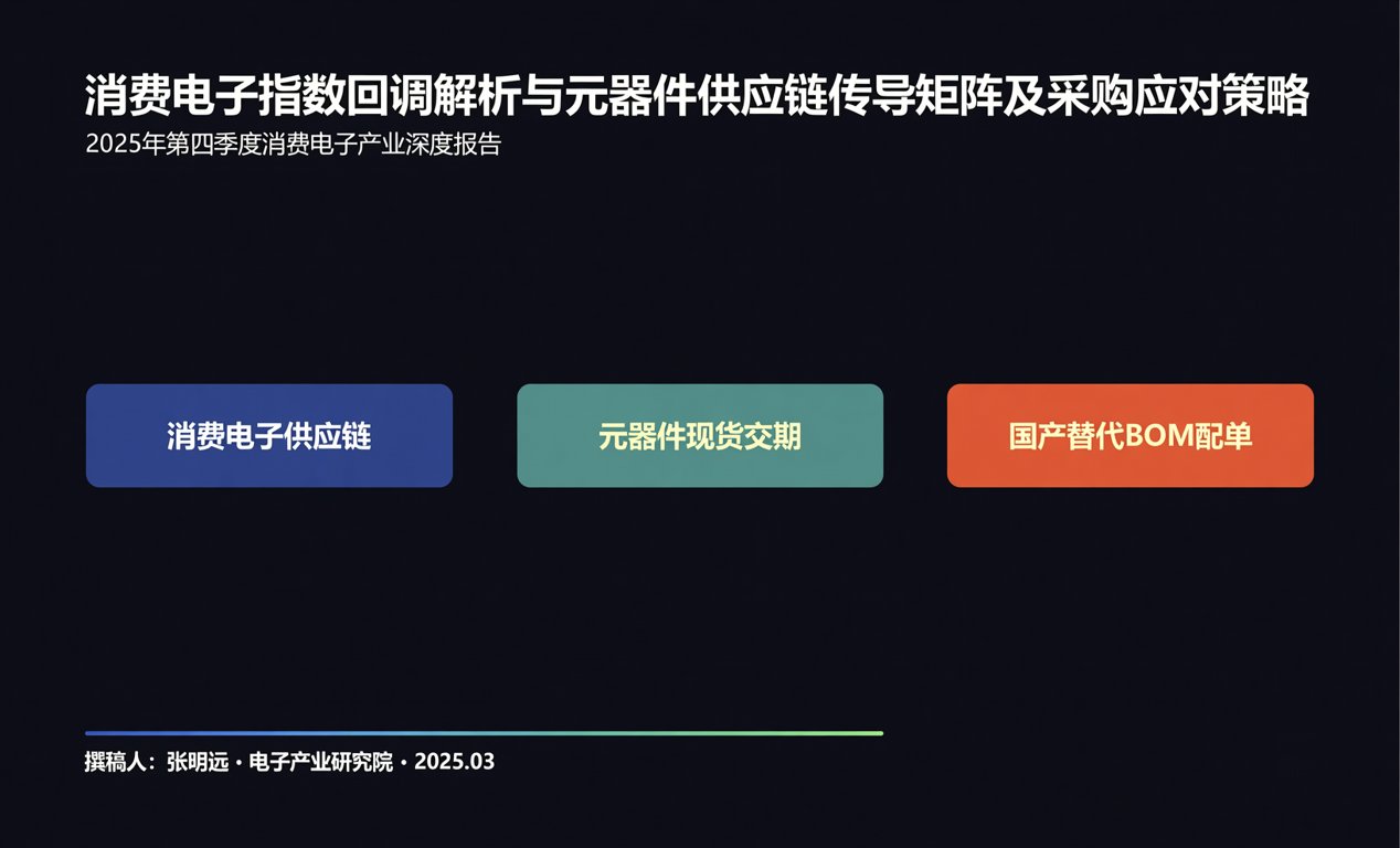 消费电子指数回调！元器件供应链如何应对？
