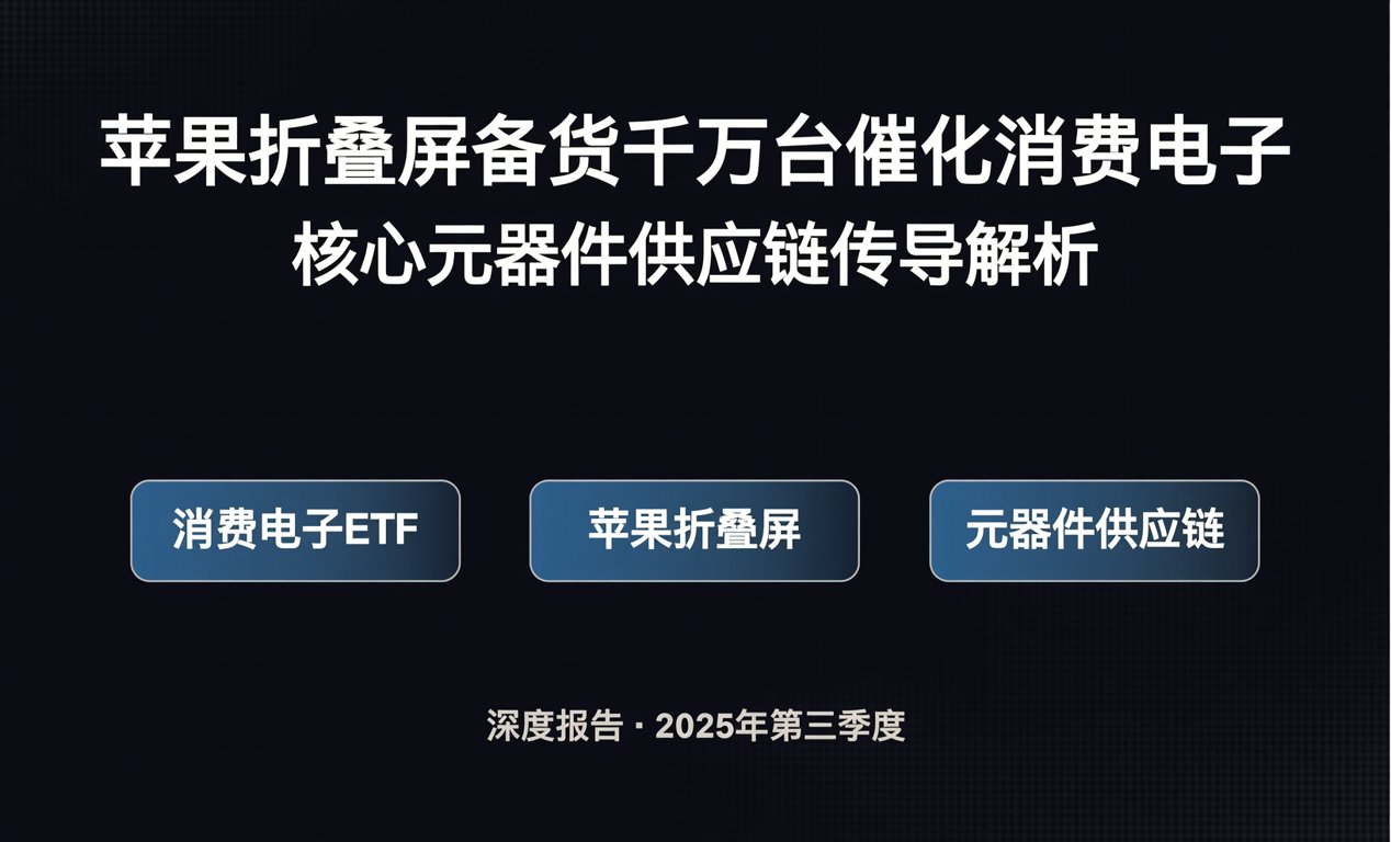 苹果折叠屏备货千万台催化消费电子，核心元器件供应链传导解析