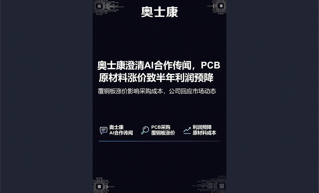 奥士康澄清AI合作传闻，PCB原材料涨价致半年利润预降-百能云芯