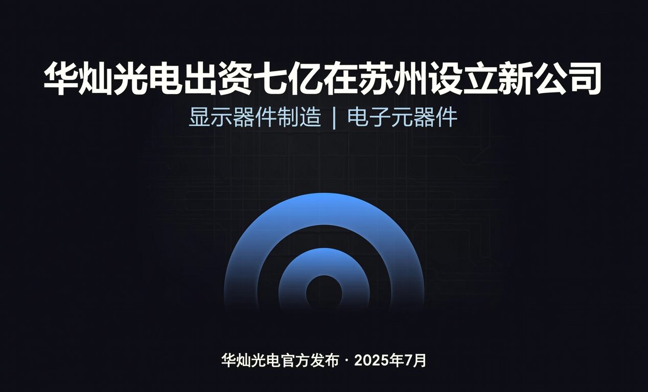 华灿光电出资7亿在苏州设立新公司-百能云芯
