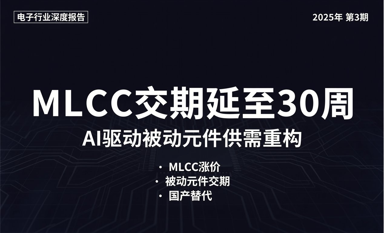 MLCC交期延至30周，AI驱动被动元件供需重构-百能云芯
