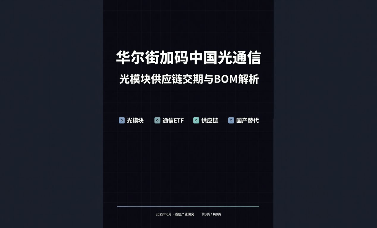 华尔街加码中国光通信，光模块供应链交期与BOM解析-百能云芯