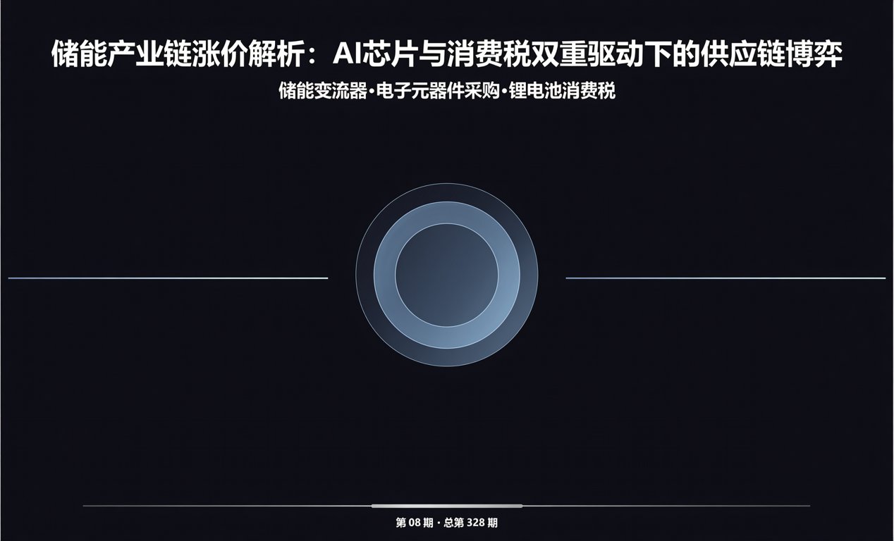 储能产业链涨价解析：AI芯片与消费税双重驱动下的供应链博弈-百能云芯