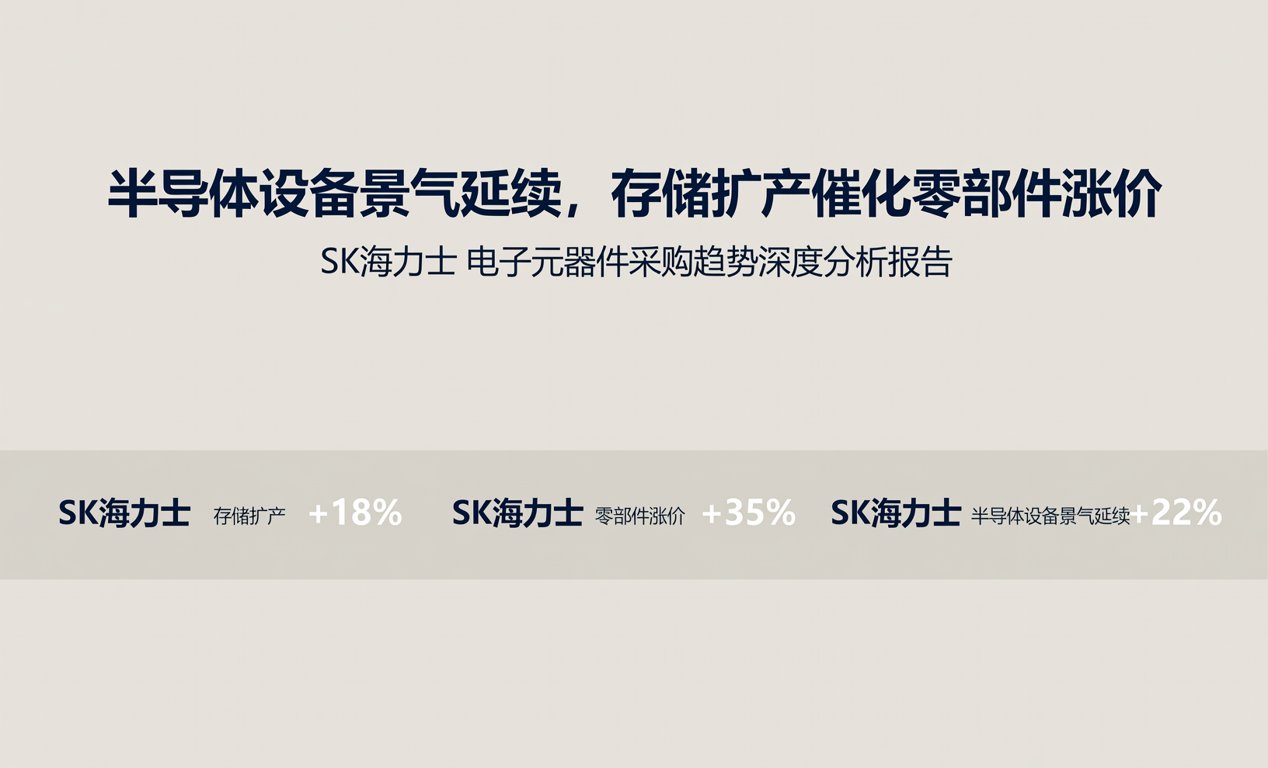 半导体设备景气延续，存储扩产催化零部件涨价-百能云芯