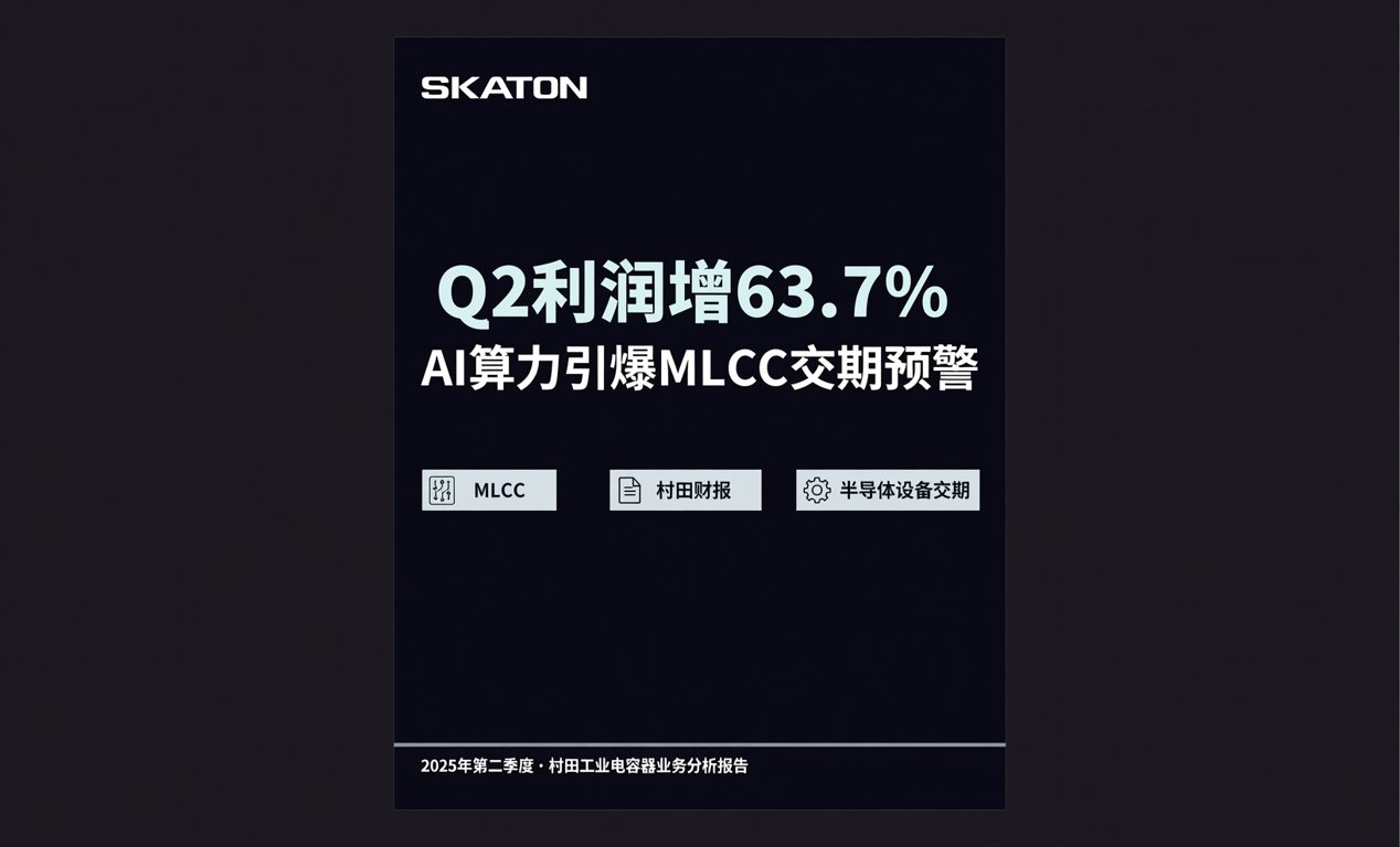 村田Q2利润增63.7% AI算力引爆MLCC交期预警-百能云芯