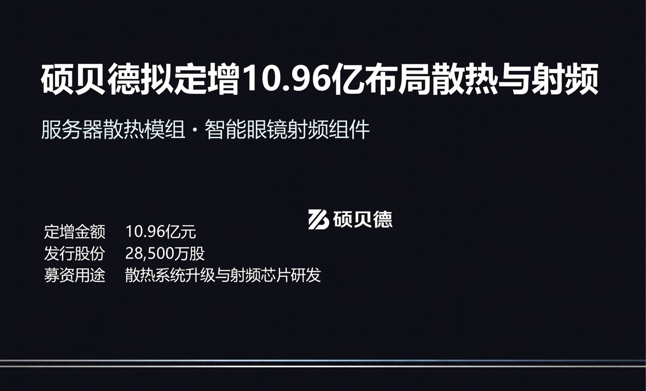硕贝德拟定增10.96亿布局散热与射频