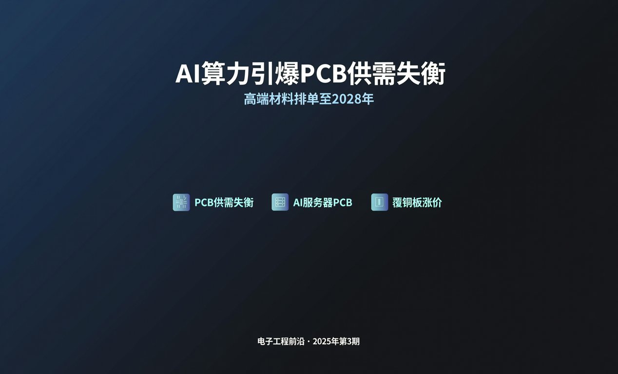 AI算力引爆PCB供需失衡，高端材料排单至2028年-百能云芯