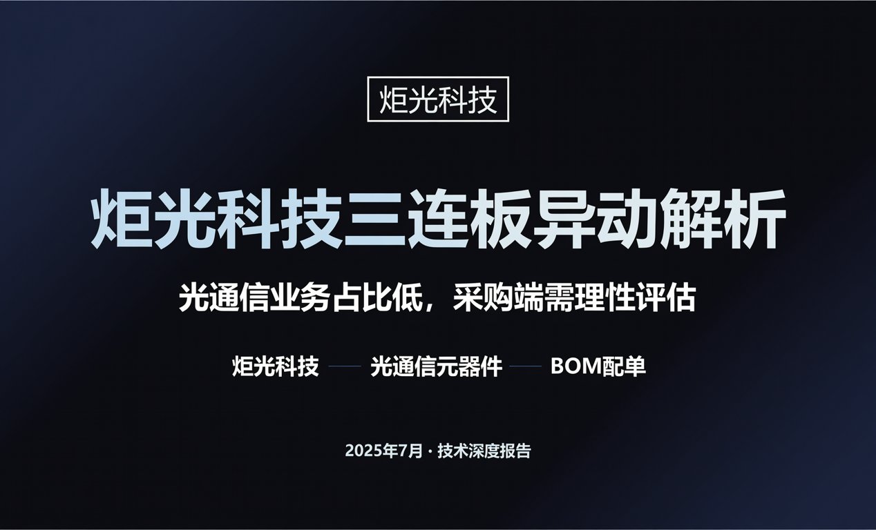 炬光科技三连板异动解析：光通信业务占比低，采购端需理性评估-百能云芯