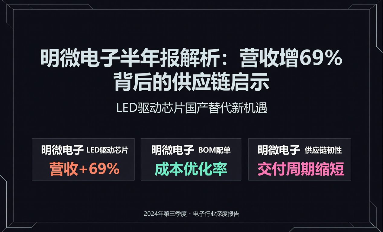 明微电子半年报解析：营收增69%背后的供应链启示-百能云芯