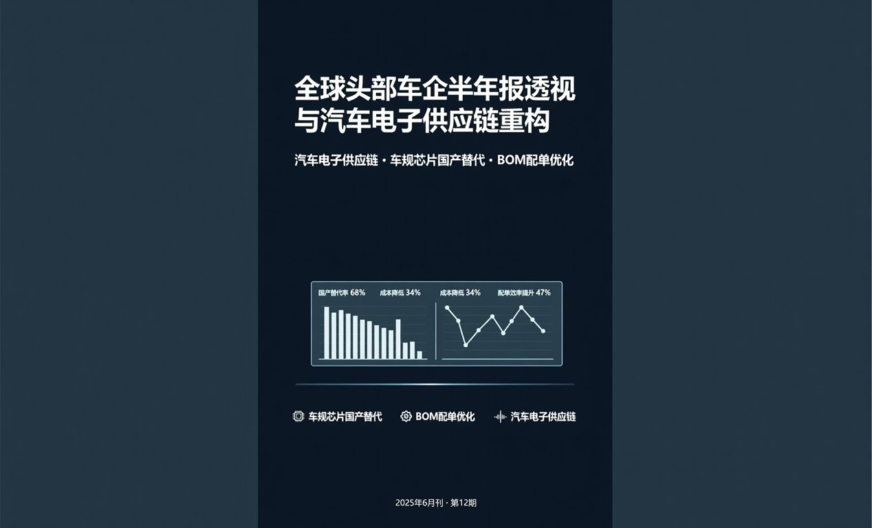 全球头部车企半年报透视与汽车电子供应链重构-百能云芯