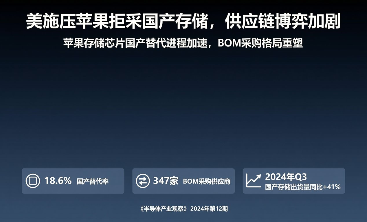 美施压苹果拒采国产存储，供应链博弈加剧-百能云芯
