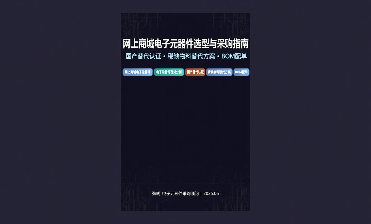 网上商城电子元器件选型与采购指南-百能云芯