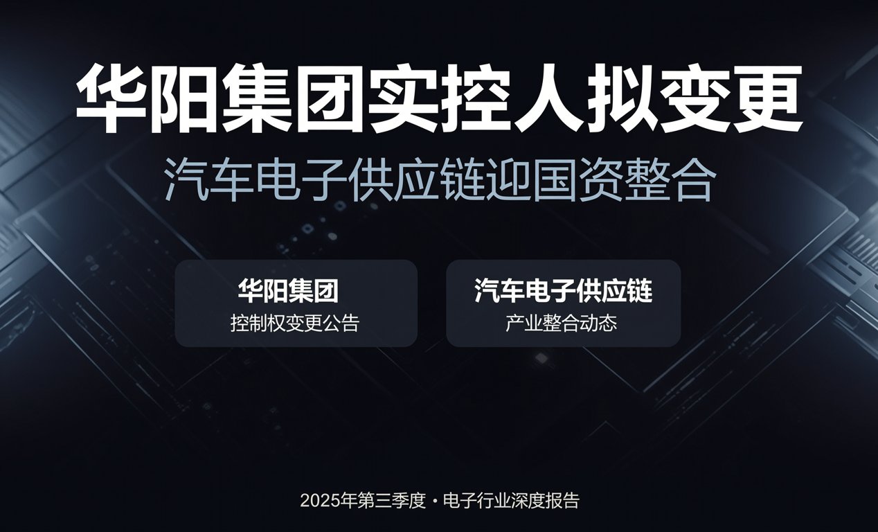 <span class='highlight'>华阳集团</span>实控人拟变更，汽车电子供应链迎国资整合