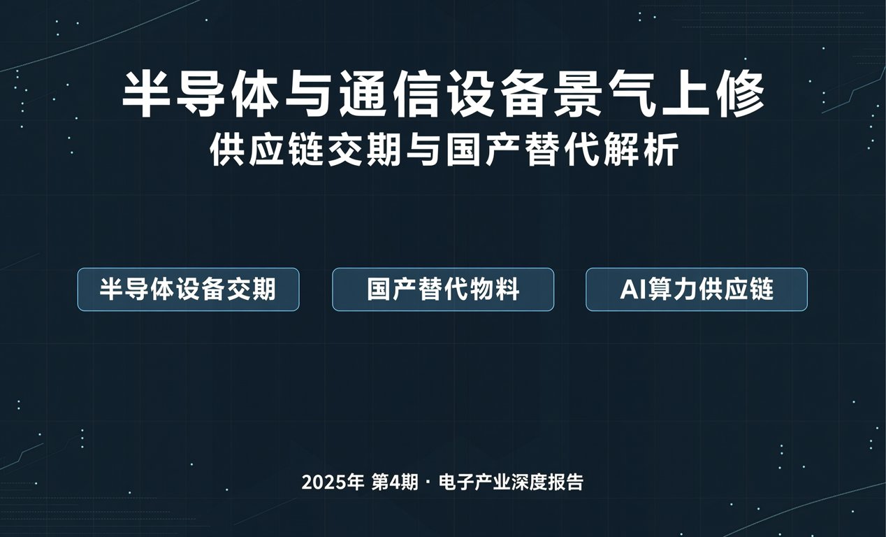 半导体与通信设备景气上修，供应链交期与国产替代解析